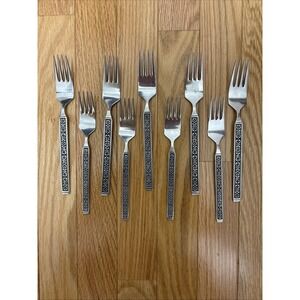 Gorham‎ Hacienda Stainless Steel 5 Forks And 3 Salad Forks - Made In Japan
